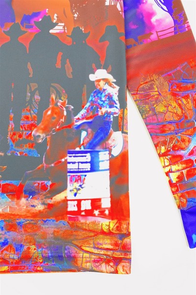 Order online custom-made long-sleeved men's polo shirts, personal design jumping competitions, bullfighting competitions, full-piece printing, dye-sublimation specialty store, three buttons P1431 detail view-2